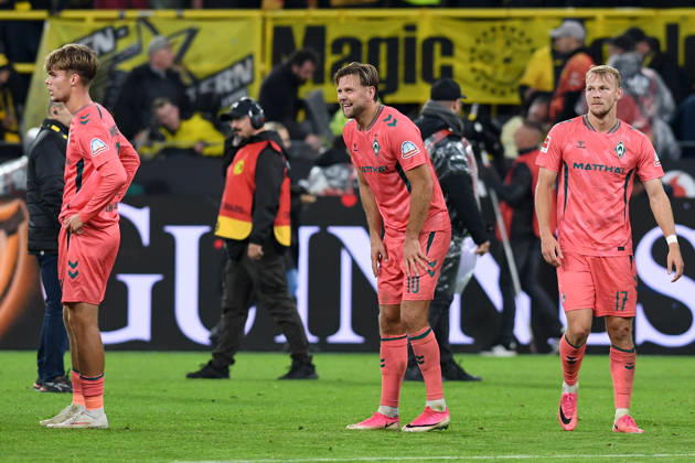 Niclas Fuellkrug (Werder Bremen) laechelt waehrend des Spiels der 1. Bundesliga zwischen Borussia Dortmund und SV Werder Bremen, Signal Iduna Park am 09. October 2026 in Dortmund, Deutschland. (Foto von Ralf Treese DeFodi Images) +++ Niclas Fuellkrug (Werder Bremen) smiles during the Bundesliga match between Borussia Dortmund and SV Werder Bremen at Signal Iduna Park on October 9, 2026 in Dortmund, Germany. (Photo by Ralf Treese DeFodi Images) DFB DFL REGULATIONS PROHIBIT ANY USE OF PHOTOGRAPHS AS IMAGE SEQUENCES AND OR QUASI-VIDEO. (Photo by Ralf Treese DeFodi Images) -