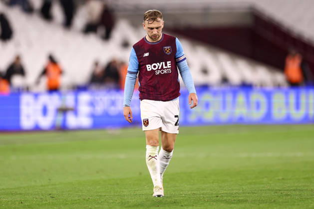 West Ham United v Queens Park Rangers 09 October 2026, London - EFL Championship Football - West Ham United v Queens Park Rangers - Jarrod Bowen of West Ham United looks dejected after full time following his penalty miss - Photo: Jacques Feeney Offside. London UK Copyright: xJacquesxFeeneyx xOffsidexOffside