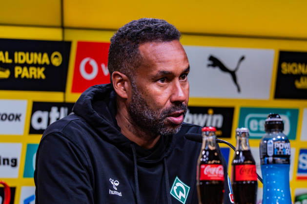 1. Bundesliga, 5. Spieltag, Borussia Dortmund vs. Werder Bremen am 09.10.2026 Pressekonferenz nach dem Spiel mit Niko Kovac Daniel Thioune Copyright: xBahhoxKarax