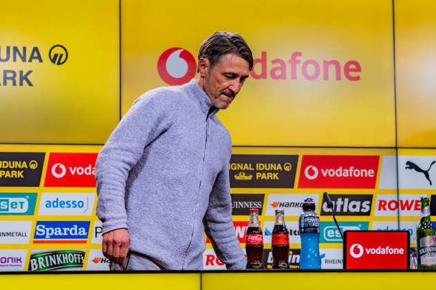 1. Bundesliga, 5. Spieltag, Borussia Dortmund vs. Werder Bremen am 09.10.2026 Pressekonferenz nach dem Spiel mit Niko Kovac Daniel Thioune Copyright: xBahhoxKarax