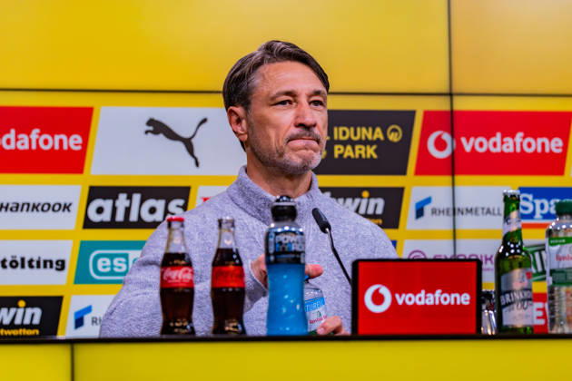 1. Bundesliga, 5. Spieltag, Borussia Dortmund vs. Werder Bremen am 09.10.2026 Pressekonferenz nach dem Spiel mit Niko Kovac Daniel Thioune Copyright: xBahhoxKarax