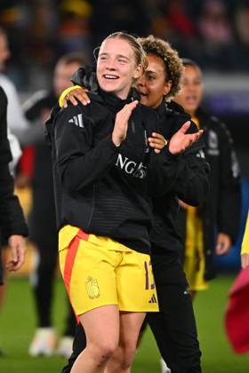 Belgium v Poland - FIFA Women s World Cup 2027 UEFA Qualifiers LEUVEN, BELGIUM - OCTOBER 09 : Dhont Elena forward of Belgium during the FIFA Women s World Cup 2027 UEFA European Qualifiers play-offs round 1 path 2 first leg match between Belgium and Poland on October 9, 2026 in Leuven, Belgium, 09 10 2026 Leuven Belgium Copyright: xVincentxKalutx