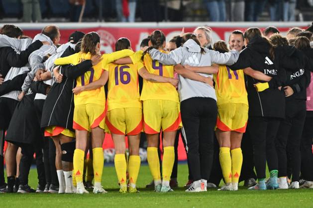 Belgium v Poland - FIFA Women s World Cup 2027 UEFA Qualifiers LEUVEN, BELGIUM - OCTOBER 09 : Players of Belgium during the FIFA Women s World Cup 2027 UEFA European Qualifiers play-offs round 1 path 2 first leg match between Belgium and Poland on October 9, 2026 in Leuven, Belgium, 09 10 2026 Leuven Belgium Copyright: xVincentxKalutx