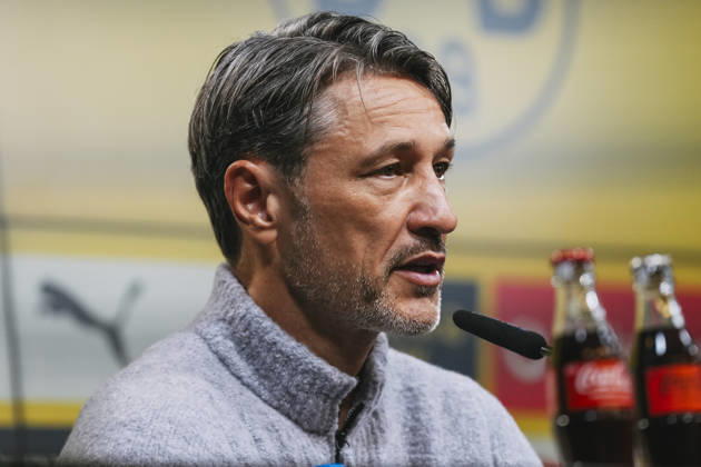 09.10.2026, xjmrgnx, Fussball 1.Bundesliga, Borussia Dortmund - SV Werder Bremen v.l. Chef-Trainer Niko Kovac (Dortmund) während der Pressekonferenz (DFL DFB REGULATIONS PROHIBIT ANY USE OF PHOTOGRAPHS as IMAGE SEQUENCES and or QUASI-VIDEO) Dortmund