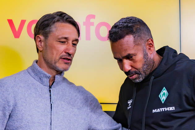1. Bundesliga, 5. Spieltag, Borussia Dortmund vs. Werder Bremen am 09.10.2026 Pressekonferenz nach dem Spiel mit Niko Kovac Daniel Thioune Copyright: xBahhoxKarax