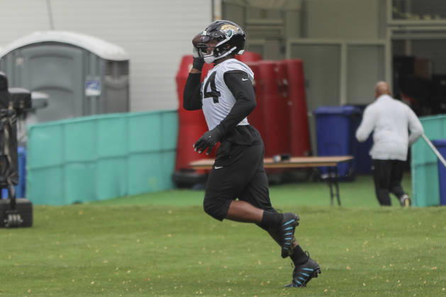 CHADLER’S CROSS, ENGLAND - OCTOBER 09: Travon Walker of the Jacksonville Jaguars during the Jacksonville Jaguars team practise and media as part of the London NFL, American Football Herren, USA Series 2026, at the Grove, Chandler’s Cross, Hertfordshire, England, on 09 October 2026. Jody Demay - Davies SPP Copyright: xJodyxDemayx-xDaviesx xSPPx Sportspressphoto_SPR249913