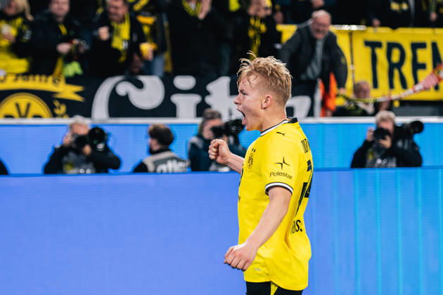 Borussia Dortmund v SV Werder Bremen - Bundesliga 2026 27 Daniel Svensson of Borussia Dortmund celebrates his goal during the Bundesliga match between Borussia Dortmund and SV Werder Bremen at Signal Iduna Park in Dortmund, Germany, on October 9, 2026. Dortmund Germany Copyright: xHeshamxElsherifx originalFilename:elsherif-notitle261009_np5Eu