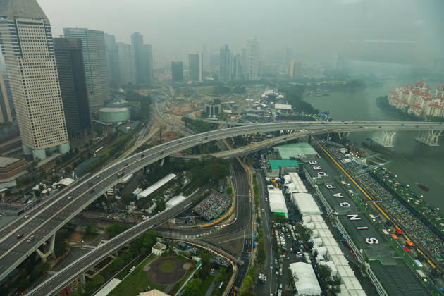 2026 Formula 1 Singapore Grand Prix SINGAPORE - OCTOBER 10: Rain and haze affecting Singapore force the Sprint Session to delay, during the Formula One Grand Prix of Singapore, at the Marina Bay Street Circuit in Singapore, on October 10, 2026. Daniel Ceng Anadolu Singapore Singapore. Editorial use only. Please get in touch for any other usage.  Copyright: x2026xAnadoluxDanielxCengx