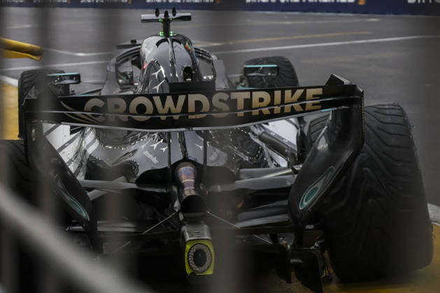 Formula 1 Singapore Airlines Singapore Grand Prix 2026 George Russell (GBR), Mercedes-AMG PETRONAS Formula One Team , W17, Car 63 out of the sprint race during Formula 1 Singapore Airlines Singapore Grand Prix 2026 on October 10., 2026 in Marina Bay Street Circuit, Singapore, Zsombor Toth Singapore Marina Bay Street Circuit Singapore Singapore Copyright: xZsomborxTothx