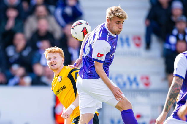 10.10.2026 - Fußball, 2026 2027, 2. Bundesliga, 7. Spieltag, VfL Osnabrück - SG Dynamo Dresden: (L-R) Robert Wagner (Dresden), Fridolin Wagner (Osnabrück) DFL REGULATIONS PROHIBIT ANY USE OF PHOTOGRAPHS AS IMAGE SEQUENCES AND OR QUASI-VIDEO.