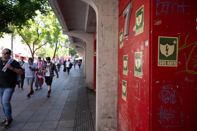ESP: LaLiga EA Sports Rayo Vallecano v Athletic Club SOS Rayo stickers placed around the Rayo Vallecano stadium during LaLiga EA Sports between Rayo Vallecano v Athletic Club played at Vallecas Stadium in Madrid on October 10, 2026 in Spain Spain Futbol Copyright: xAgenciaxLOFx