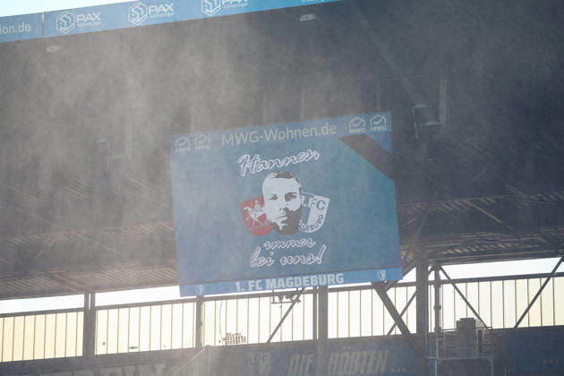 Deutschland: Fussball 2. Bundesliga 2026 2027, 7. Spieltag - 1. FC Magdeburg vs Hannover 96 - Avnet Arena (Magdeburg): Zuschauer, Fans, Tribüne...horeographie, Fanchoreo, Copyright: xAymanxAlahmedx