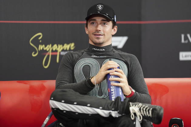 FORMULA 1 SINGAPORE AIRLINES SINGAPORE GRAND PRIX 2026 Charles Leclerc (MON) 16 Ferrari in the Post Sprint Race press conference, PK, Pressekonferenz during the Formula 1 Singapore Airlines Singapore Grand Prix 2026, Round 17 of the 2026 Formula 1 World Championship, WM, Weltmeisterschaft from 9th - 11th October 2026 at the Marina Bay Street Circuit, Singapore. Credit: Robbie Hoad Every Second Media Editorial use only. All images are copyright Every Second Media Limited. No images may be reproduced without prior permission. Copyright: xIMAGO EveryxSecondxMediax ESM-2203-0534 RobbiexHoadx xEveryxSecondxMediax