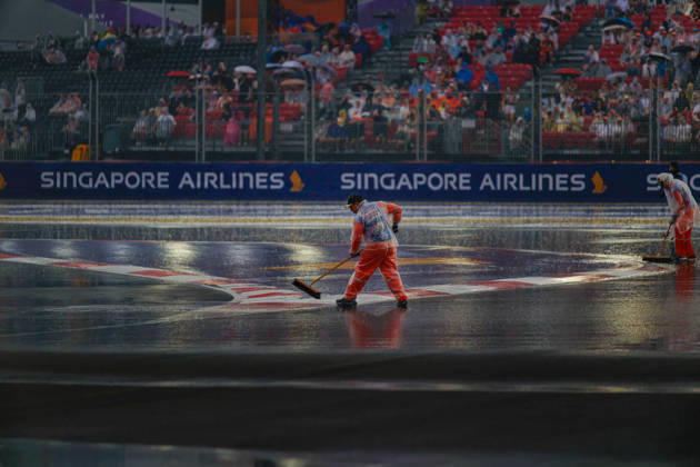 RECORD DATE NOT STATED 10th October 2026; Marina Bay, Singapore; Formula 1, Singapore Grand Prix, Sprint Race and Qualifying Day; A wet start to the race and its delayed by 30 minutes DavidxAsh