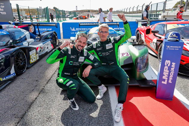 AUTO - MLC 2026 - PORTIMAO 71 AUST Stefan (ger), FERNANDEZ-LASER Felipe (ger), Rinaldi Racing, Ligier JS P325 - Toyota, LMP3 Pro Am, portrait podium, portrait celebration during the 6th round of the 2026 Michelin Le Mans Cup on the Autodromo Internacional do Algarve from October 8 to 10, 2026 in Portimao, Portugal - PortimaoPortugal  Copyright: xPauloxMariax