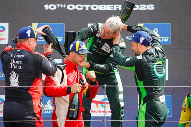 AUTO - MLC 2026 - PORTIMAO 71 AUST Stefan (ger), FERNANDEZ-LASER Felipe (ger), Rinaldi Racing, Ligier JS P325 - Toyota, LMP3 Pro Am, podium, portrait celebration during the 6th round of the 2026 Michelin Le Mans Cup on the Autodromo Internacional do Algarve from October 8 to 10, 2026 in Portimao, Portugal - PortimaoPortugal  Copyright: xPauloxMariax
