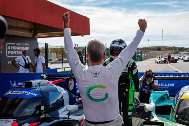 AUTO - MLC 2026 - PORTIMAO 71 AUST Stefan (ger), FERNANDEZ-LASER Felipe (ger), Rinaldi Racing, Ligier JS P325 - Toyota, LMP3 Pro Am, portrait podium, portrait celebration during the 6th round of the 2026 Michelin Le Mans Cup on the Autodromo Internacional do Algarve from October 8 to 10, 2026 in Portimao, Portugal - PortimaoPortugal  Copyright: xPauloxMariax