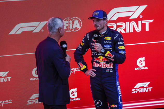 F1 - SINGAPORE GRAND PRIX 2026 VERSTAPPEN Max (nld), Red Bull Racing Ford RB22, portrait during the 2026 Formula 1 Singapore Grand Prix, 17th round of the 2026 Formula One World Championship, WM, Weltmeisterschaft from October 9 to 11, 2026 on the Marina Bay Street Circuit, in Singapore, Singapore - SingaporeSingapore  Copyright: xJulienxDelfossex