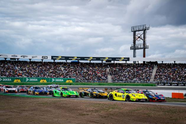 DTM, 15. + 16. Rennen Hockenheim 2026 91 Porsche 911 GT3 R (992), Manthey: Thomas Preining, 69 Ferrari 296 GT3 EVO, EMIL FREY RACING: Thierry Vermeulen - picture by Gruppe C Photography Sachsenring Germany Copyright: xGruppexCxPhotographyx