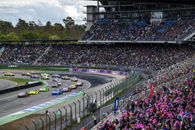 DTM, 15. + 16. Rennen Hockenheim 2026 130 Lamborghini Temerario GT3, ABT Sportsline: Luca Engstler, 22 Mercedes-AMG GT3 EVO, Landgraf Motorsport: Lucas Auer - picture by Gruppe C Photography Sachsenring Hockenheimring Baden-Württemberg Germany Copyright: xGruppexCxPhotographyx
