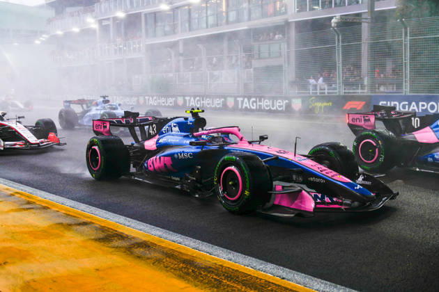 RECORD DATE NOT STATED 10th October 2026; Marina Bay, Singapore; Formula 1, Singapore Grand Prix, Sprint Race and Qualifying Day; Franco Colapinto (43) of Argentina and BWT Alpine Formula One Team DavidxAsh