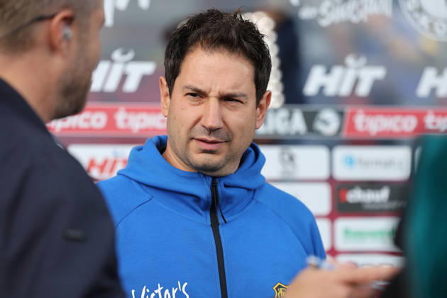 10.10.2026, xsefx, Fußball, SC Fortuna Köln - 1. FC Saarbrücken, 3.Liga, Südstation, 8. Spieltag, Saison 2026 2027: Cheftrainer Argirios Giannikis(1. FC Saarbrücken hc) im Interview DFB regulations prohibit any use of photographs as image sequences and or quasi-video. Nordrhein-Westfalen Deutschland
