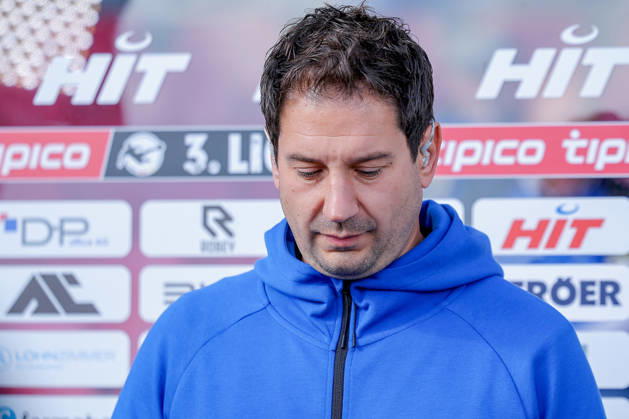 10.10.2026, xsefx, Fußball, SC Fortuna Köln - 1. FC Saarbrücken, 3.Liga, Südstation, 8. Spieltag, Saison 2026 2027: Cheftrainer Argirios Giannikis(1. FC Saarbrücken hc) im Interview DFB regulations prohibit any use of photographs as image sequences and or quasi-video. Nordrhein-Westfalen Deutschland