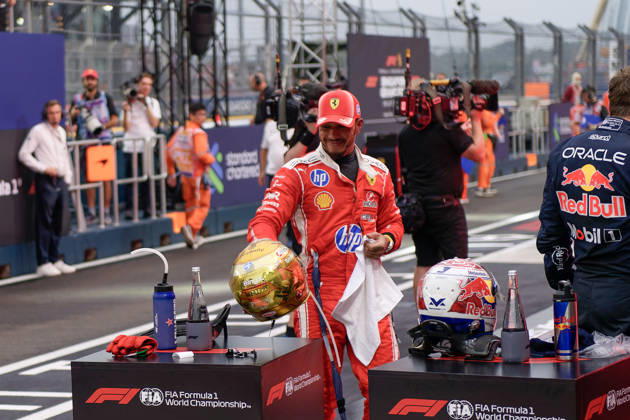 RECORD DATE NOT STATED 10th October 2026; Marina Bay, Singapore; Formula 1, Singapore Grand Prix, Sprint Race and Qualifying Day; Lewis Hamilton (44) of Great Britain and Scuderia Ferrari HP comes 2nd DavidxAsh