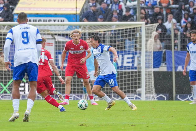 Deutschland: Fussball, 3. Liga, 8. Spieltag, Hänsch-Arena, Meppen, Emsland, Niedersachsen, SV Meppen vs. VfB Stuttgart U21, U 21 VfB Stuttgart II: Niclas Nadj (SV Meppen, 40) Copyright: xMichelxWittex