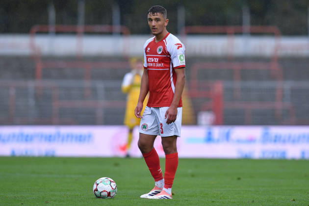 Fußball Regionalliga West 12. Spieltag Rot-Weiß Oberhausen - 1. FC Bocholt am 10.10.2026 im Stadion Niederrhein in Oberhausen Kerem Yalcin ( Oberhausen )