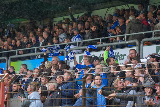 Deutschland: Fussball, 3. Liga, 8. Spieltag, Hänsch-Arena, Meppen, Emsland, Niedersachsen, SV Meppen vs. VfB Stuttgart U21, U 21 VfB Stuttgart II: Jubel Oliver Schmitt (SV Meppen, 7) über sein Tor zum 1:1. Copyright: xMichelxWittex