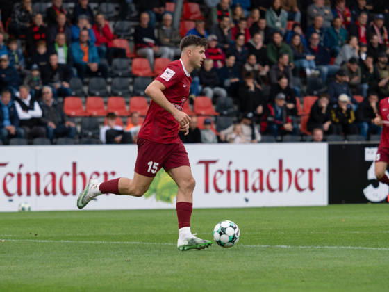 Claudio Kammerknecht (SV Waldhof Mannheim, 15) am Ball GER, Fussball, SG Sonnenhof Grossaspach vs. SV Waldhof Mannheim, 3. Liga, 8. Spieltag, Aspach, Saison 2026 2027, 10.10.2026 GER, Fussball, SG Sonnenhof Grossaspach vs. SV Waldhof Mannheim, 3. Liga, 8. Spieltag, Aspach, Saison 2026 2027, 10.10.2026 Aspach Copyright: xCarstenxSchweringx EP_CSG