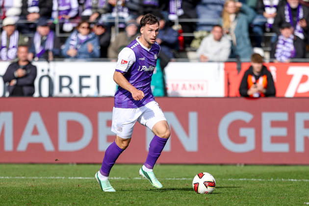 2026.10.10, xkwix, Fußball, 2. Bundesliga, VfL Osnabrück - SG Dynamo Dresden, Stadion an der Bremer Brücke, 7.Spieltag, Saison 2026 2027: Robin Meissner (VfL Osnabrueck 11) DFB regulations prohibit any use of photographs as image sequences and or quasi-video. Photo: xKamilxWilkowskixPressefotoKochx Niedersachsen Deutschland