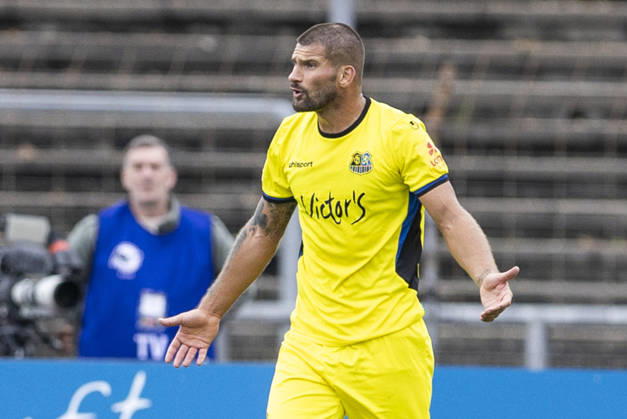 3. Liga, Fortuna Köln - 1. FC Saarbrücken; 10.10.2026 Kai Brünker (1. FC Saarbrücken, 9) hadert. 3. Liga, Fortuna Köln - 1. FC Saarbrücken, 8. Spieltag, am 10.10.2026, Südstadion, Köln. DFB regulations prohibit any use of photographs as image sequences and or quasi-video Copyright: xBEAUTIFULxSPORTS Meuselx