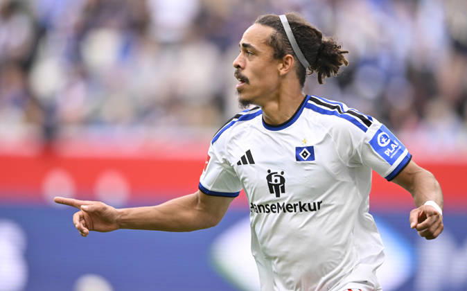 TOR zum 0:1 Yussuf Poulsen Hamburger SV HSV (15) Torjubel TSG 1899 Hoffenheim vs Hamburger SV HSV 10.10.2026 DFL REGULATIONS PROHIBIT ANY USE OF PHOTOGRAPHS AS IMAGE SEQUENCES AND OR QUASI-VIDEO TSG 1899 Hoffenheim vs Hamburger SV HSV