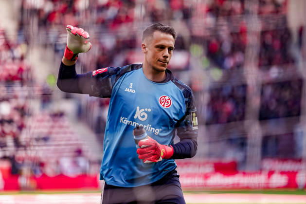 Deutschland: Fussball Saison 2026 2027 , 1. Bundesliga , 5. Spieltag , 1. FSV Mainz 05 vs. Bayer 04 Leverkusen - MEWA-Arena (Mainz) : Alexander Schwollow (1. FSV Mainz 05, 1) Mimik, Gesichtsausdruck, Emotion Mainz MEWA-Arena Deutschland Germany Copyright: xBennetxLongx