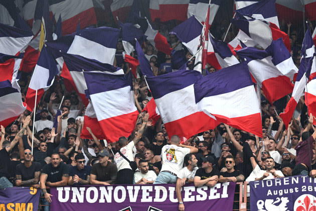 Mg Genova 10 10 2026 - campionato di calcio serie A Genoa-Fiorentina foto Matteo Gribaudi Image nella foto: tifosi Fiorentina 