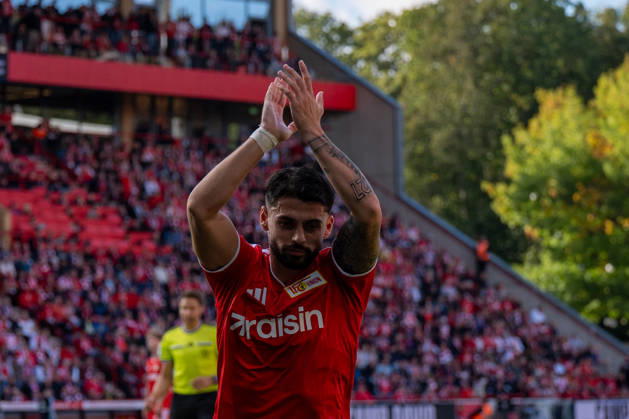 Deutschland: Fussball 1. Bundesliga, 5. Spieltag 2026 2027, 1.FC Union Berlin - SV Elversberg am 10.10.2026 in Berlin (Stadion An der Alten Försterei): Kastriot Imeri (1. FC Union Berlin, 30) Gestik Copyright: xSvenxHeidmannx