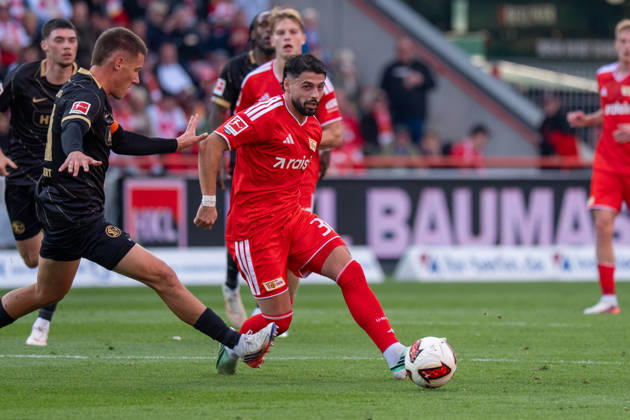 Deutschland: Fussball 1. Bundesliga, 5. Spieltag 2026 2027, 1.FC Union Berlin - SV Elversberg am 10.10.2026 in Berlin (Stadion An der Alten Försterei): Kastriot Imeri (1. FC Union Berlin, 30) am Ball Copyright: xSvenxHeidmannx