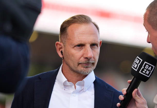 Mauro Lustrinelli (1. FC Union Berlin, Cheftrainer) gibt vor Spielbeginn ein Interview. GER, 1.FC Union Berlin vs SV Elversberg, 1. Bundesliga, 5. Spieltag, Saison 2026-27, Stadion An der Alten Foersterei, Berlin, 10.10.2026 DFL REGULATIONS PROHIBIT ANY USE OF PHOTOGRAPHS AS IMAGE SEQUENCES AND OR QUASI-VIDEO 1.FC Union Berlin vs SV Elversberg, 1. Bundesliga, 5. Spieltag, Saison 2026-27, 10.10.2026 Berlin Copyright: xEibner-Pressefoto ScottxColemanx EP_SCN