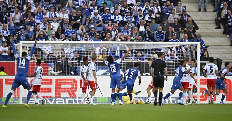 TOR zum 1:1 Fisnik Asllani TSG 1899 Hoffenheim (11) Torjubel TSG 1899 Hoffenheim vs Hamburger SV HSV 10.10.2026 DFL REGULATIONS PROHIBIT ANY USE OF PHOTOGRAPHS AS IMAGE SEQUENCES AND OR QUASI-VIDEO TSG 1899 Hoffenheim vs Hamburger SV HSV