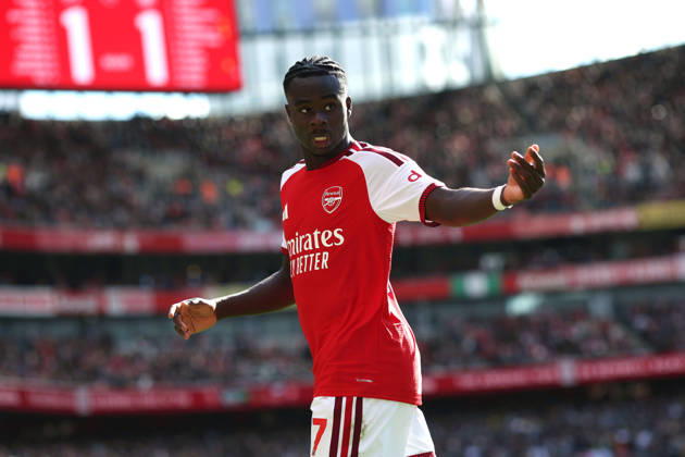 Arsenal v Leeds United 10 October 2026, London - Premier League Football - Arsenal v Leeds United - Bukayo Saka of Arsenal - Photo: Charlotte Wilson Offside. London UK Copyright: xCharlottexWilsonx xOffsidexOffside