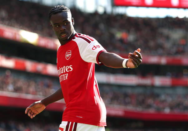 Arsenal v Leeds United 10 October 2026, London - Premier League Football - Arsenal v Leeds United - Bukayo Saka of Arsenal - Photo: Charlotte Wilson Offside. London UK Copyright: xCharlottexWilsonx xOffsidexOffside