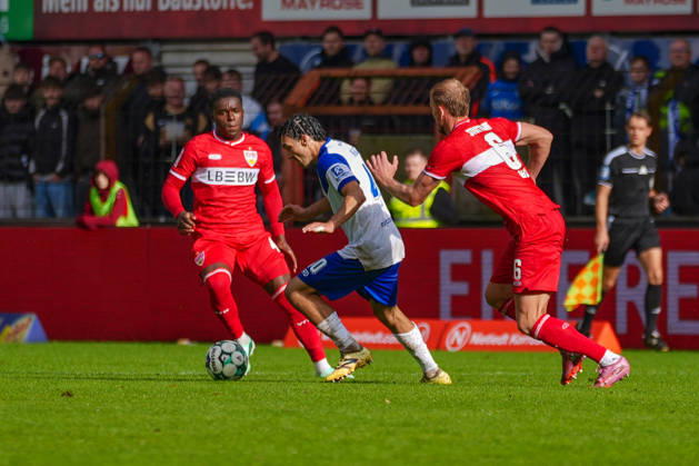 Deutschland: Fussball, 3. Liga, 8. Spieltag, Hänsch-Arena, Meppen, Emsland, Niedersachsen, SV Meppen vs. VfB Stuttgart U21, U 21 VfB Stuttgart II: Niclas Nadj (SV Meppen, 40) Copyright: xMichelxWittex
