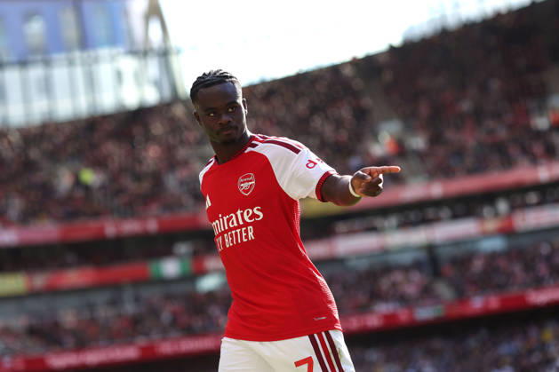 Arsenal v Leeds United 10 October 2026, London - Premier League Football - Arsenal v Leeds United - Bukayo Saka of Arsenal - Photo: Charlotte Wilson Offside. London UK Copyright: xCharlottexWilsonx xOffsidexOffside