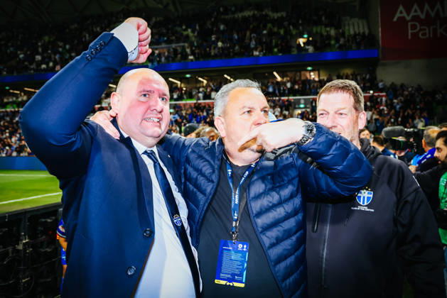October 10, 2026, Melbourne, Victoria, Australia: MELBOURNE, AUSTRALIA - OCTOBER 10: Australia Cup Final match between South Melbourne FC and Melbourne Victory FC at AAMI Park on October 10, 2026 in Melbourne, Austr0alia. South Melbourne FC V Melbourne Victory FC - Australia Cup 2026 Final - ZUMAp121 20261010_zsp_p121_043 Copyright: xChrisxPutnamx