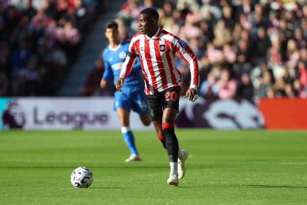 10th October 2026; Stadium of Light, Sunderland, England; Premier League Football, Sunderland versus Brighton and Hove Albion; Nordi Mukiele of Sunderland on the ball DavexLofthouse