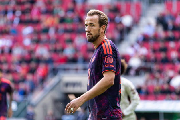 Deutschland: FC Augsburg vs FC Bayern München, 1. Bundesliga, 5. Spieltag, Saison 2026 27, WWK Arena (Augsburg): Harry Kane, (FC Bayern München, 9) Portraitfoto, Portrait, Einzelaufnahme, Porträt Augsburg WWK Arena Bayern Deutschland Copyright: xBenedictxChristx