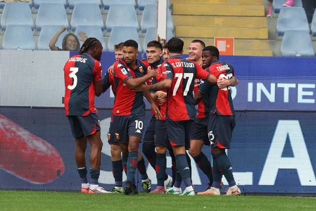Foto IPP ACGE Genova 10 10 2026 Campionato Serie A 2025 2026 Genoa-Fiorentina nella foto: Milutin Osmajic esulta dopo il gol del 1-0 Italy Photo Press World Copyright Genova italy Italia ITALY Copyright: xR4924_italyphotopressx