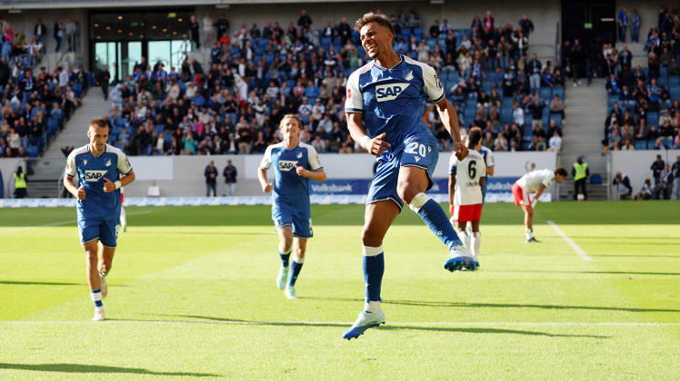 10.10.2026, xrekx, Fussball 1.Bundesliga, TSG 1899 Hoffenheim - Hamburger SV v.l. Torjubel nach dem Tor zum celebrating the goal celebrate 1:1 durch BambasÃ ContÃ (TSG 1899 Hoffenheim) wurde nicht gegeben. Foulspiel im Vorfeld (DFL DFB REGULATIONS PROHIBIT ANY USE OF PHOTOGRAPHS as IMAGE SEQUENCES and or QUASI-VIDEO) Sinsheim